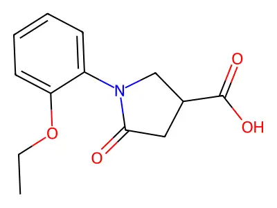 1-(2-Ethoxyphenyl)-5-oxopyrrolidine-3-carboxylic acid structure