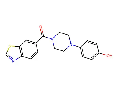 4-[4-(1,3-Benzothiazole-6-carbonyl)piperazin-1-yl]phenol structure