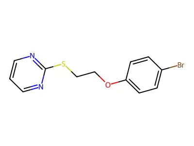 2-((2-(4-Bromophenoxy)ethyl)thio)pyrimidine structure