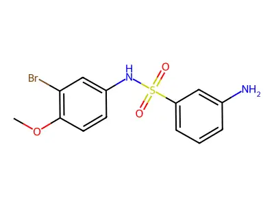 3-amino-N-(3-bromo-4-methoxyphenyl)benzene-1-sulfonamide structure