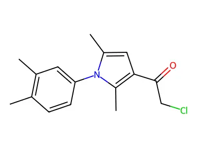 2-chloro-1-[1-(3,4-dimethylphenyl)-2,5-dimethyl-1H-pyrrol-3-yl]ethanone structure