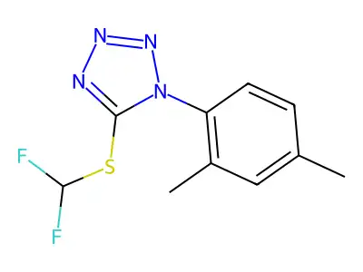 5-[(Difluoromethyl)thio]-1-(2,4-dimethylphenyl)-1H-tetrazole structure