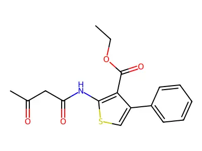 Ethyl 2-(3-oxobutanamido)-4-phenylthiophene-3-carboxylate structure