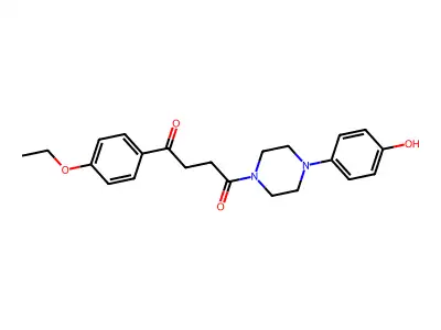 1-(4-Ethoxyphenyl)-4-[4-(4-hydroxyphenyl)piperazin-1-yl]butane-1,4-dione structure