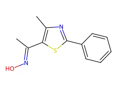 1-(4-Methyl-2-phenyl-5-thiazolyl)ethanone oxime structure