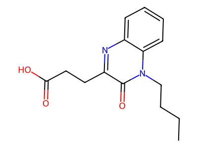 3-(4-Butyl-3-oxo-3,4-dihydroquinoxalin-2-yl)propanoic acid structure