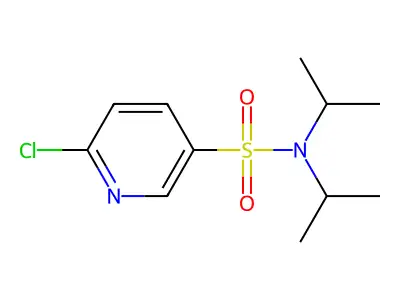 6-chloro-N,N-di(propan-2-yl)pyridine-3-sulfonamide structure