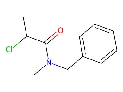 N-benzyl-2-chloro-N-methylpropanamide structure