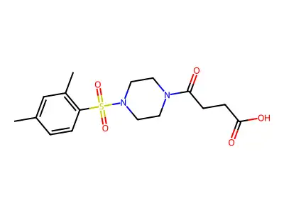 4-[4-(2,4-Dimethylbenzenesulfonyl)piperazin-1-YL]-4-oxobutanoic acid structure