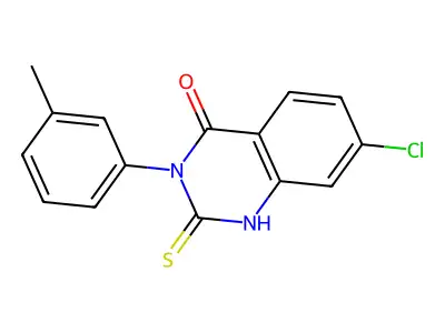 7-Chloro-3-(3-methylphenyl)-2-sulfanyl-3,4-dihydroquinazolin-4-one structure