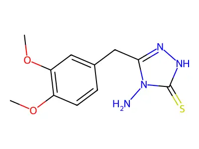 4-Amino-5-[(3,4-dimethoxyphenyl)methyl]-2,4-dihydro-3H-1,2,4-triazole-3-thione structure