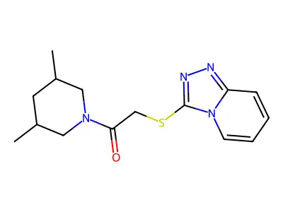 1-(3,5-dimethylpiperidin-1-yl)-2-([1,2,4]triazolo[4,3-a]pyridin-3-ylsulfanyl)ethanone structure