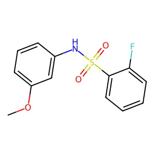 2-fluoro-N-(3-methoxyphenyl)benzenesulfonamide structure