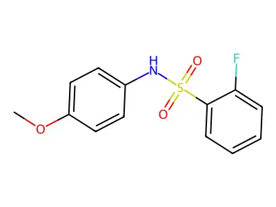 2-fluoro-N-(4-methoxyphenyl)benzene-1-sulfonamide structure