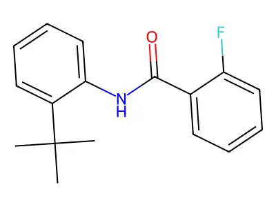 N-(2-tert-butylphenyl)-2-fluorobenzamide structure