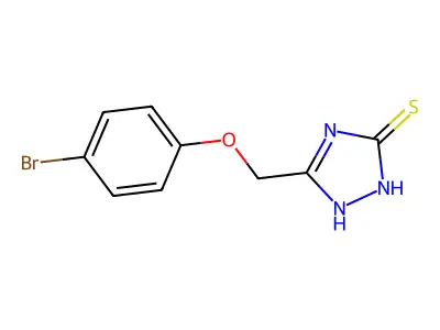 5-(4-bromophenoxymethyl)-4H-1,2,4-triazole-3-thiol structure