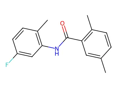 N-(5-fluoro-2-methylphenyl)-2,5-dimethylbenzamide structure