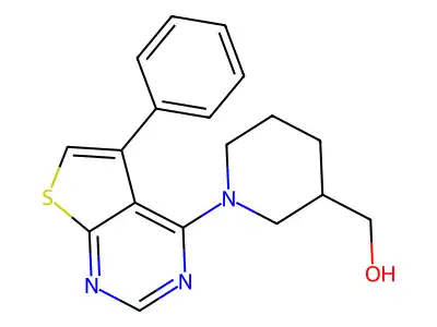 [1-(5-Phenylthieno[2,3-d]pyrimidin-4-yl)piperidin-3-yl]methanol structure