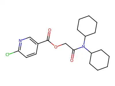 (Dicyclohexylcarbamoyl)methyl 6-chloropyridine-3-carboxylate structure