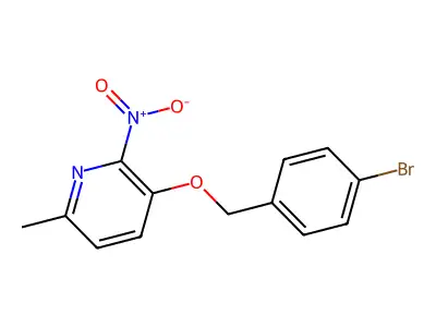 3-[(4-Bromophenyl)methoxy]-6-methyl-2-nitropyridine structure