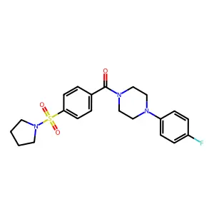 1-(4-Fluorophenyl)-4-[4-(pyrrolidine-1-sulfonyl)benzoyl]piperazine structure