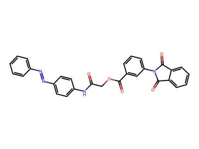 (4-phenyldiazenylphenyl)carbamoylmethyl 3-(1,3-dioxoisoindol-2-yl)benzoate structure