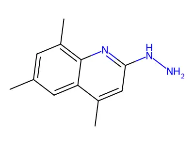 2-Hydrazinyl-4,6,8-trimethylquinoline structure