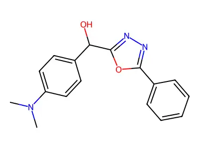 [4-(Dimethylamino)phenyl](5-phenyl-1,3,4-oxadiazol-2-yl)methanol structure