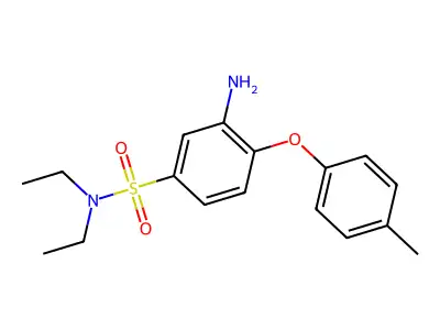 3-amino-N,N-diethyl-4-(4-methylphenoxy)benzene-1-sulfonamide structure
