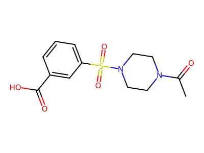 3-((4-Acetylpiperazin-1-yl)sulfonyl)benzoic acid structure