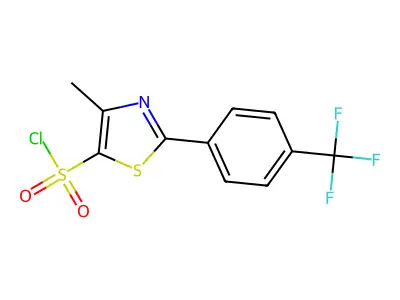 4-methyl-2-[4-(trifluoromethyl)phenyl]-1,3-thiazole-5-sulfonyl Chloride structure