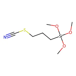 Trimethoxy(3-thiocyanatopropyl)silane structure