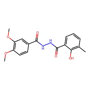 N'-(3,4-dimethoxybenzoyl)-2-hydroxy-3-methylbenzohydrazide structure