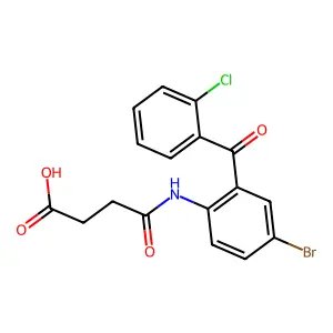 4-[4-Bromo-2-(2-chlorobenzoyl)anilino]-4-oxobutanoic acid structure