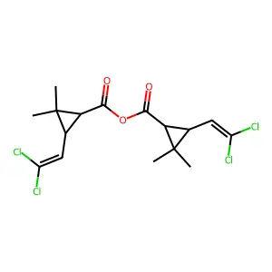 3-(2,2-Dichlorovinyl)-2,2-dimethylcyclopropanecarboxylic anhydride structure