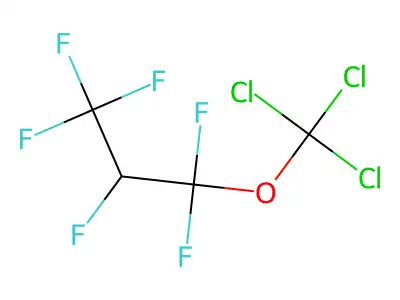 1,1,1,2,3,3-Hexafluoro-3-(trichloromethoxy)propane structure