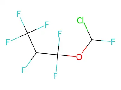 1,1,2,3,3,3-Hexafluoropropyl chlorofluoromethyl ether structure