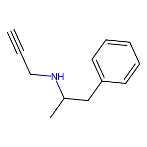 Phenethylamine, alpha-methyl-N-2-propynyl-, hydrochloride structure