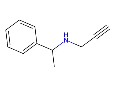 N-(1-phenylethyl)prop-2-yn-1-amine structure