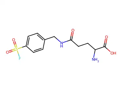 2-Amino-5-[(4-fluorosulfonylphenyl)methylamino]-5-oxopentanoic acid structure
