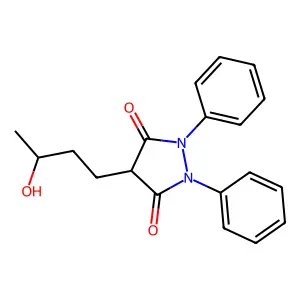 4-(3-Hydroxybutyl)-1,2-diphenyl-3,5-pyrazolidinedione structure