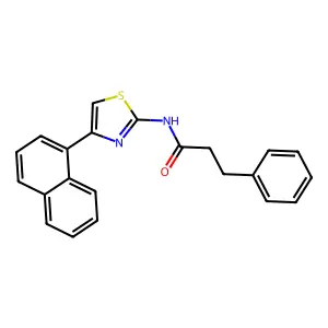 N-[4-(naphthalen-1-yl)-1,3-thiazol-2-yl]-3-phenylpropanamide structure