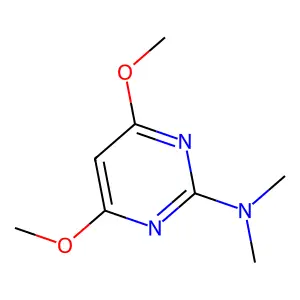 2-Dimethylamino-4,6-dimethoxypyrimidine structure