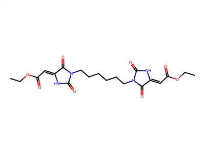 ethyl (2Z)-2-[1-[6-[(4Z)-4-(2-ethoxy-2-oxoethylidene)-2,5-di structure