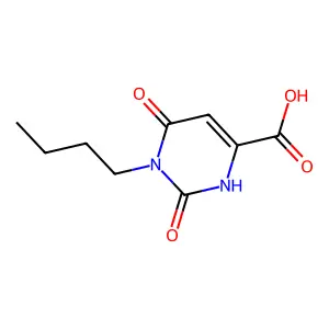 1-Butyl-2,6-dioxo-1,2,3,6-tetrahydropyrimidine-4-carboxylic acid structure