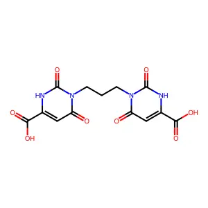 3-[3-(6-carboxy-2,4-dioxo-1H-pyrimidin-3-yl)propyl]-2,4-diox structure