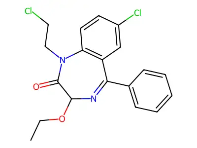 7CL-1,3H2-1-Clet-3-eto-5PH-1,4-benzodiazepin-2-O structure