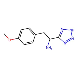 2-(4-methoxyphenyl)-1-(2H-tetrazol-5-yl)ethanamine structure
