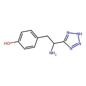 4-[2-amino-2-(2H-tetrazol-5-yl)ethyl]phenol structure