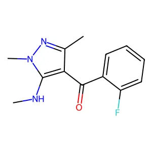 (1,3-Dimethyl-5-(methylamino)-1H-pyrazol-4-yl)(2-fluorophenyl)methanone structure